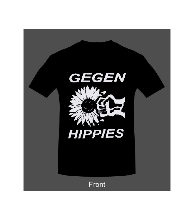 T-Shirt Gegen Hippies, Gr. XL