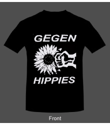 T-Shirt Gegen Hippies, Gr. XL
