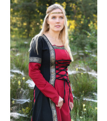 Mittelalterkleid Eleanor, rot/schwarz, Gr. XXL