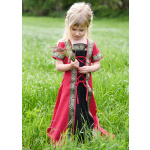 Kinder Mittelalterkleid Eleanor, kurzarm, rot/schwarz