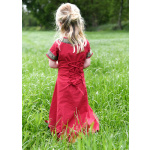 Kinder Mittelalterkleid Eleanor, kurzarm, rot/schwarz