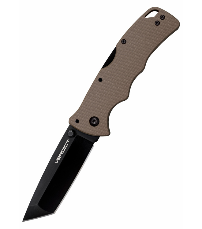 Taschenmesser Verdict, Tanto Point, AUS10A, Flat Dark Earth Griff