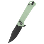 Taschenmesser QSP Grebe Button Lock G10 Griff, Jade