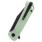 Taschenmesser QSP Grebe Button Lock G10 Griff, Jade