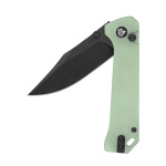 Taschenmesser QSP Grebe Button Lock G10 Griff, Jade