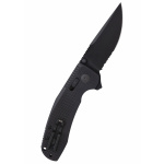 Taschenmesser SOG-TAC XR Blackout, Teil-Wellenschliff