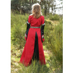 Edles Mittelalter Kleid, Bliaut Josephine, rot/schwarz