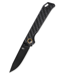 Kizer Knives Taschenmesser Begleiter 2, Carbon, schwarze Klinge