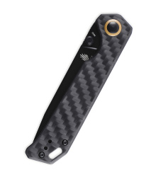 Kizer Knives Taschenmesser Begleiter 2, Carbon, schwarze Klinge