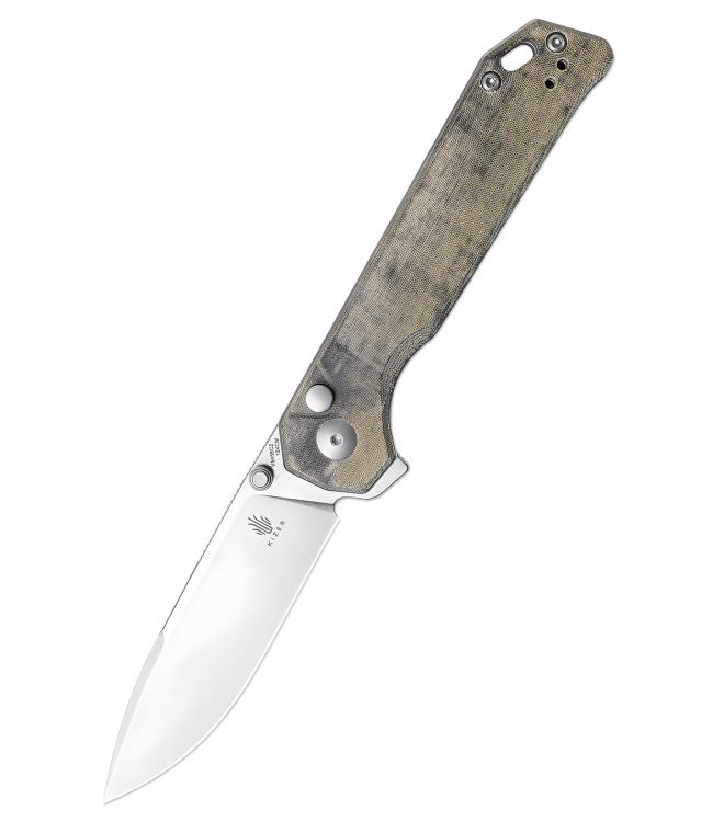 Kizer Knives Taschenmesser Begleiter XL, Micarta, stonewashed