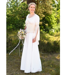Mittelalter Hochzeitskleid mit Korsage, Brautkleid Fine,...