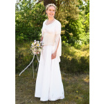 Mittelalter Hochzeitskleid mit Korsage, Brautkleid Fine, weiß/natur