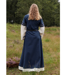 Mittelalterkleid Alvina, blau/natur