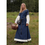 Mittelalterkleid Alvina, blau/natur