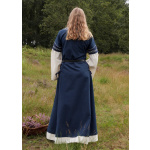 Mittelalterkleid Alvina, blau/natur