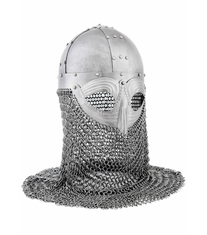 Vendelhelm mit Kettenbrünne, 1,2 mm Stahl