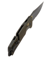 SOG TRIDENT AT - OLIVE DRAB Teilwellenschliff, Taschenmesser