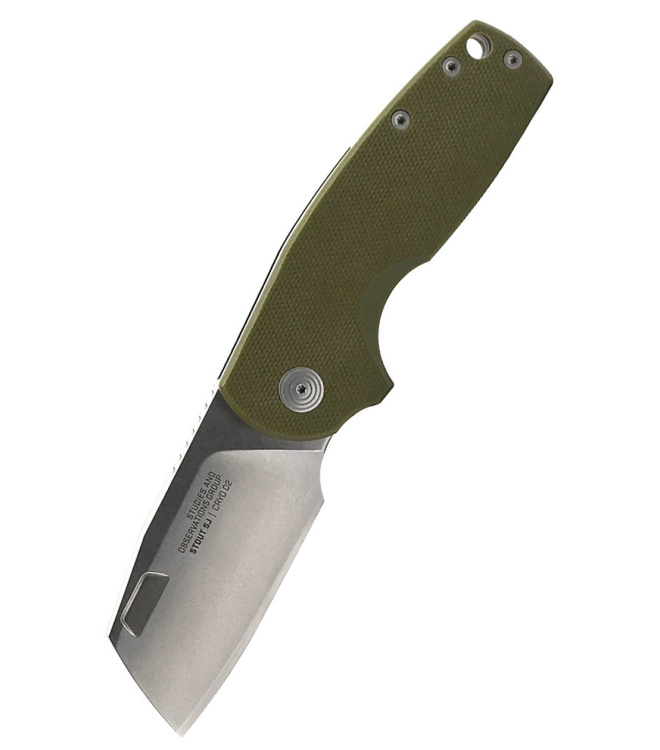 SOG STOUT SJ CLEAVER, OD GREEN + STONEWASH, Taschenmesser