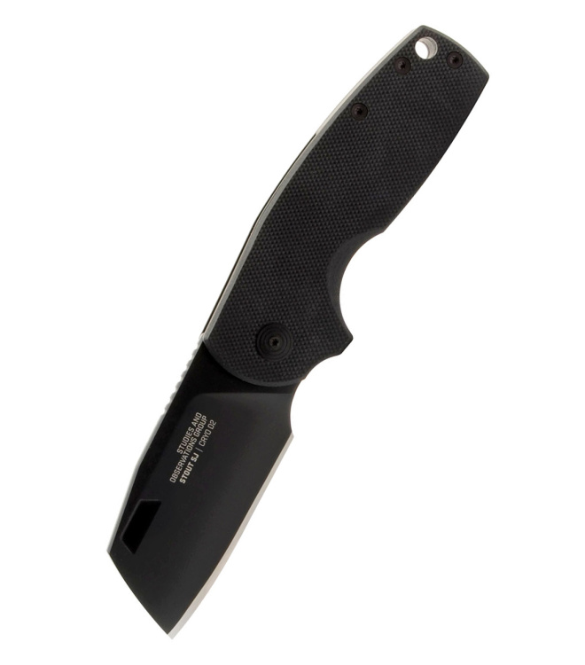 SOG STOUT SJ CLEAVER, BLACKOUT, Taschenmesser