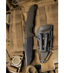 SOG TRIDENT FX, OD GREEN, STRAIGHT EDGE, Feststehendes Messer