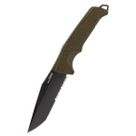 SOG TRIDENT FX, OD GREEN, PARTIALLY SERRATED, Feststehendes Messer