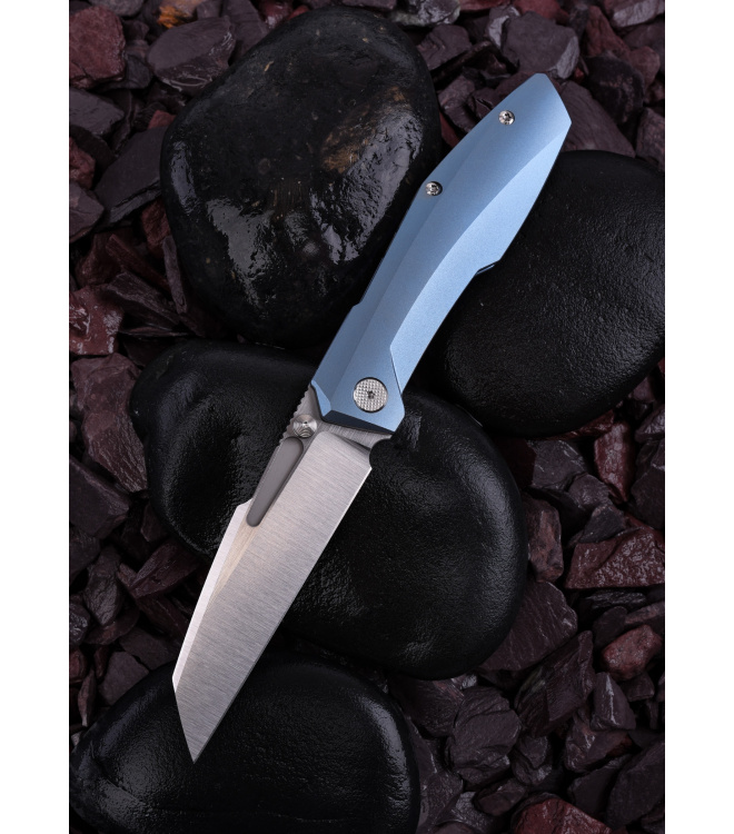 Null Knives  RAIKOU, BLAU - SATINIERT, Taschenmesser