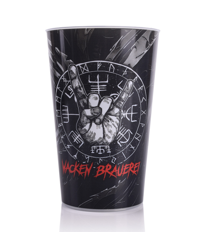 Wacken Brauerei Kunststoffbecher Vegvisir, 0,3l geeicht