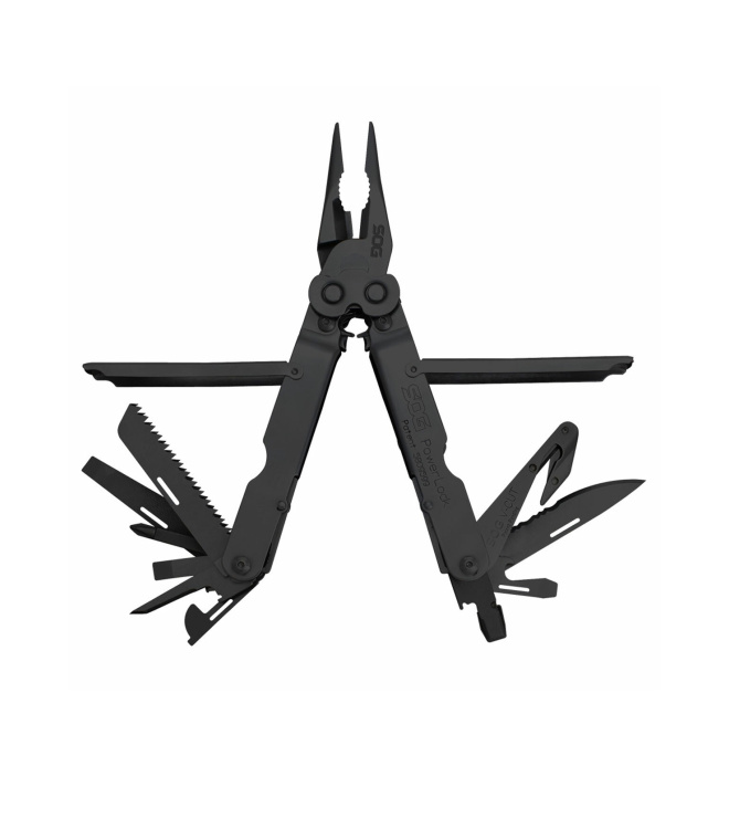 SOG POWERLOCK EOD W-V-CUTTER, BLACK OXIDE, Multitool