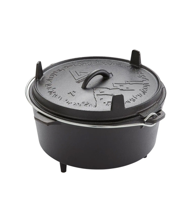 Dutch Oven 7l, Gusseiserner Topf 30 cm