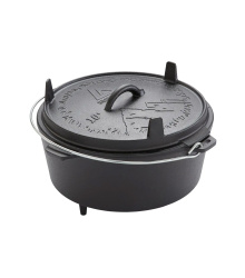 Dutch Oven 10l, Gusseiserner Topf 33 cm