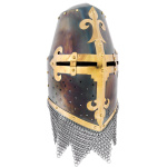 Topfhelm der Rieter von Kornburg, Nürnberg um 1375, 1,6 mm Stahl