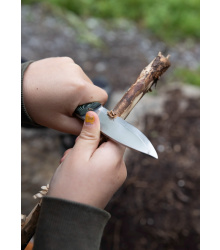 Casström, SWEDISH FOREST KNIFE NO. 8, GREEN MICARTA, FEUERSTAHL