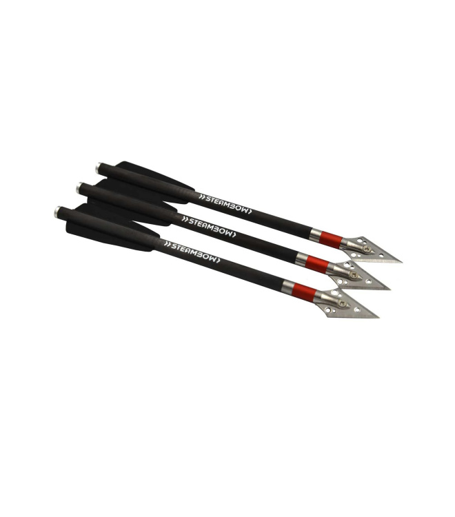 Steambow AR-Series – SCHWERE CARBON-JAGDPFEILE – Set aus 3 Stk