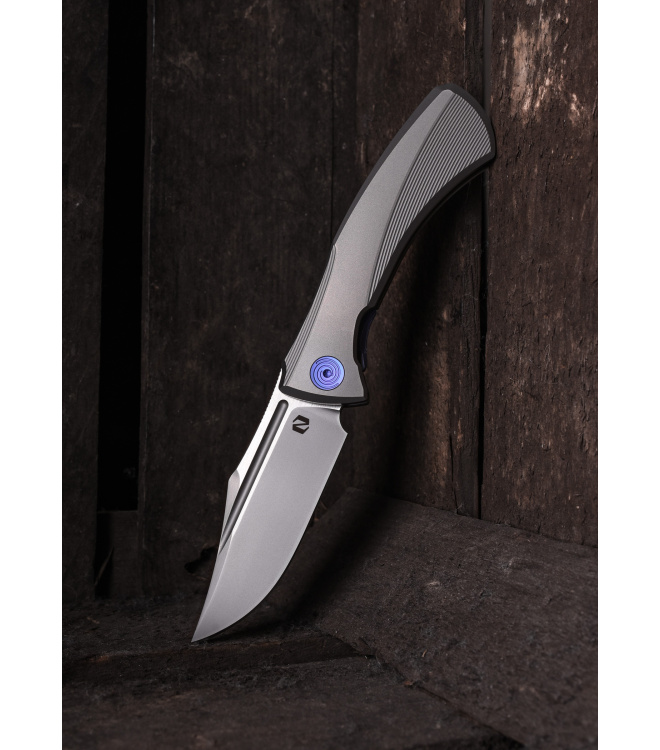 Null Knives GHOUL BLASTED FROSTE SATIN PURPLE, Taschenmesser