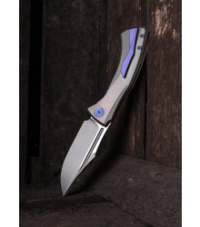 Null Knives GHOUL BLASTED FROSTE SATIN PURPLE, Taschenmesser