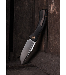 Null Knives GHOUL SATIN BLACK GOLD, Taschenmesser