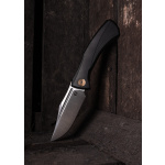 Null Knives GHOUL SATIN BLACK GOLD, Taschenmesser