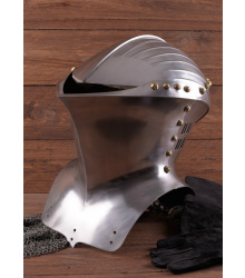 Deutscher Stechhelm, um 1500, 1,6 mm Stahl