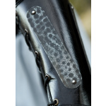 Leder Armschützer Balor mit Metalldetails, schwarz