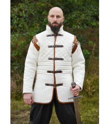 Langer Gambeson mit abnehmbaren Ärmeln und Leder,...