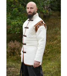 Langer Gambeson mit abnehmbaren Ärmeln und Leder,...