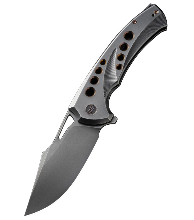 We Knife SWIFTFIN BEAD BLASTED TITANIUM GRAY GOLD, Taschenmesser