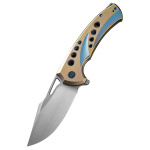 We Knife SWIFTFIN BEAD BLASTED TITANIUM BLUE GOLD, Taschenmesser