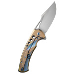 We Knife SWIFTFIN BEAD BLASTED TITANIUM BLUE GOLD, Taschenmesser