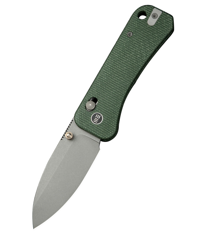 We Knife BANTER 2 GREEN CANVAS MICARTA, Taschenmesser