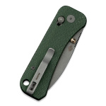 We Knife BANTER 2 GREEN CANVAS MICARTA, Taschenmesser