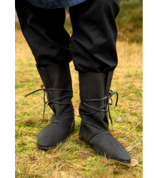 Wikinger Stiefel mit Schnürung, schwarz