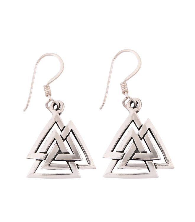 Ohrringe aus Silber - Valknut, Paar