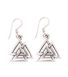 Ohrringe aus Silber - Valknut, Paar